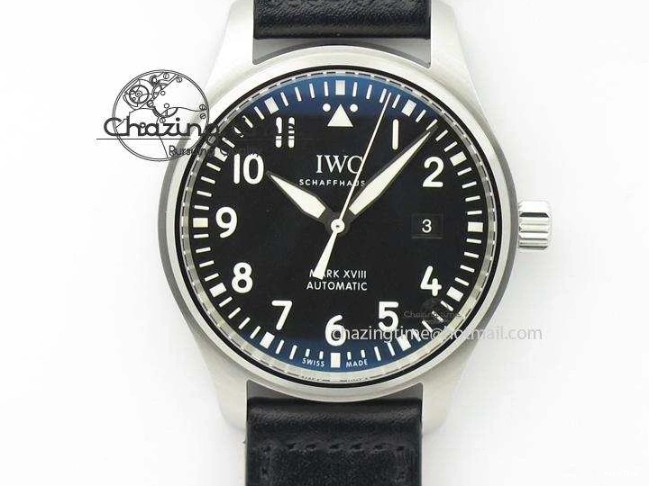 MIROTIME 0212 Mark XVIII IW327001 V6F Best Edition Black Dial On Black Leather Strap A Tailored 7307